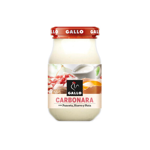 GALLO Salsa Carbonara con panceta, huevo y nata GALLO 330 g.