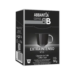 Café intenso en cápsulas, compostable ABBANTIA 10 uds. 50.g.