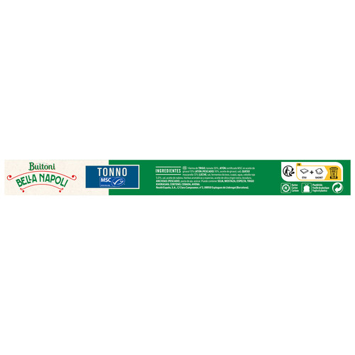 BUITONI Pizza congelada de atún, mozzarella y cebolla roja BUITONI Bella napoli 450 g.