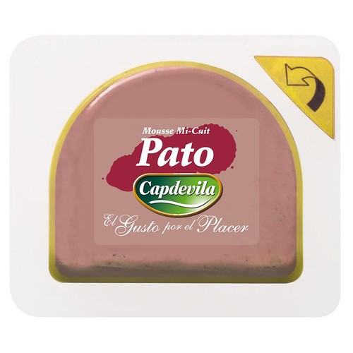CAPDEVILLA Mousse Mi-cuit de higado de pato, elaborado sin gluten 55 g.