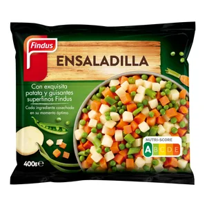 FINDUS Ensaladilla de patata, zanahoria, judía verde redonda y guisantes FINDUS 400 g.