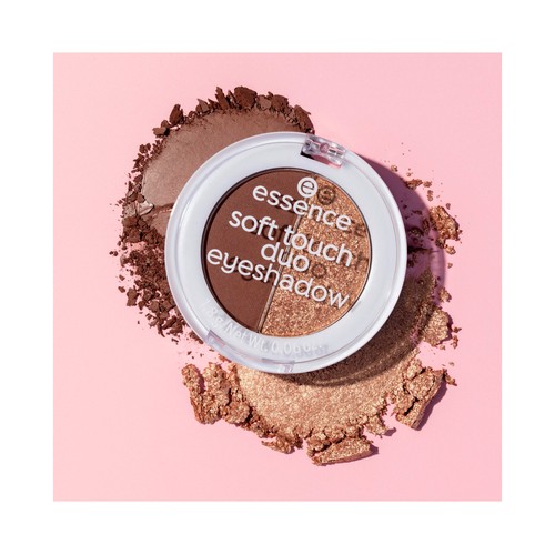 ESSENCE Soft touch duo tono 04 Mocha muse Sombras de ojos en tonos moca.