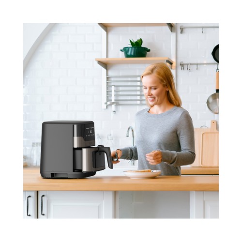 Freidora de aire BLACK & DECKER BXAF8001E, 8L, 1700W, 8 programas, termostato hasta 200ºC