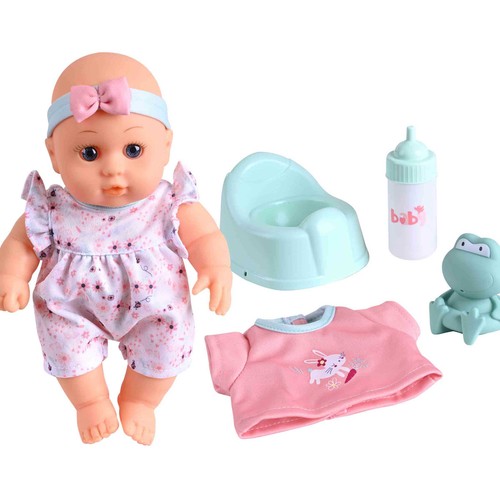 Bebe 23Cm Con Accesorios De Baño y Cuidados ONE TWO FUN ALCAMPO