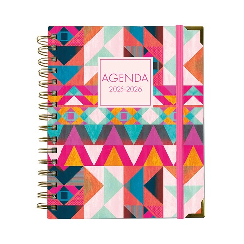 Agenda escolar 25/26, surtido de colores y diseños, MIMBEK.