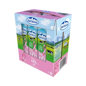 CENTRAL LECHERA ASTURIANA Leche de vaca desnatada (0,0% materia grasa) de origen español 6 x 1 l.