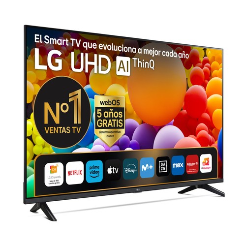 Televisión 165,1 cm (65") LG 65UT73006LA 4K WEBOS, Smart TV, con inteligencia artificial, pantalla LED,3 HDMI, 2 USB, HDR, HDR10, Bluetooth, color negro.