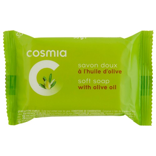 COSMIA Pastilla de jabón de tocador con aceite de oliva 90 g.