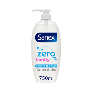 Gel de ducha o baño hidratante Family SANEX Zero% Pump 750ml.