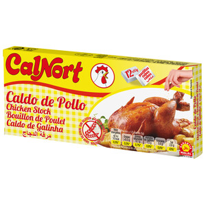 Imagen de CALNORT Pastillas de caldo de pollo deshidratado, con garantia Halal 12 uds. 10 g.