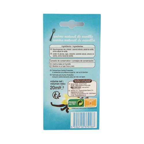PRODUCTO ALCAMPO Aroma de vainilla natural 20 ml.