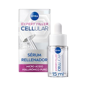 Expert filler cellular Sérum facial rellenador con micro ácido Hialurónico puro 15 ml.