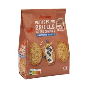 Imagen de PRODUCTO ALCAMPO Panecillos integrales sin azúcar 225 g.