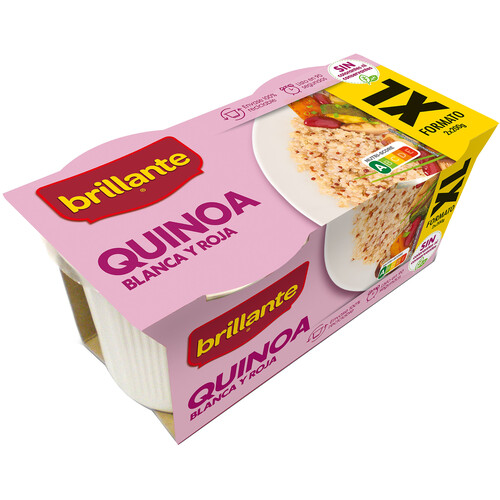 BRILLANTE Quinoa blanca y roja formato XL BRILLANTE 400 g.