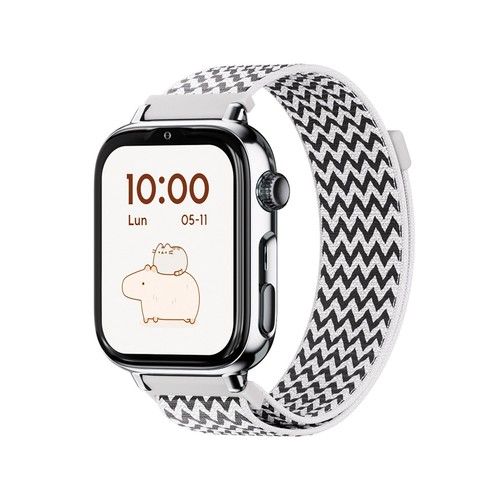 Smartwatch SAVEFAMILY SaveWatch Plus 2, Esfera Plata, Correa de Tela ZigZag".