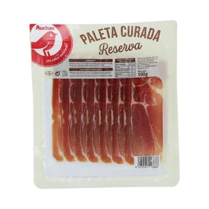 AUCHAN Paleta curada de reserva, cortada en finas lonchas 100 g. Producto Alcampo