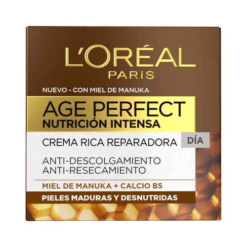 L´ORÉAL PARIS Age perfect 50 ml Crema nutrición intensa y reparadora de día, para pieles maduras y desnutridas.