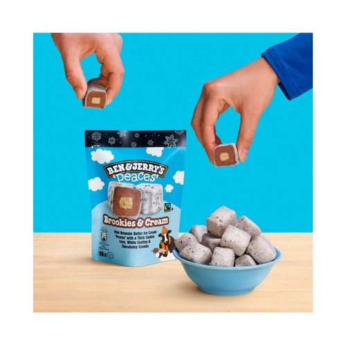 BEN & JERRY´S Peaces Mini helados de brownie y masa de galleta 10 x 15 ml.