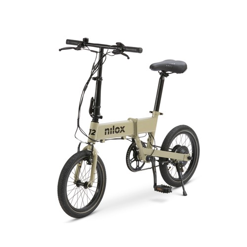 Bicicleta eléctrica plegable NILOX J2 Arena, 250W, ruedas 16", autonomía 30Km.
