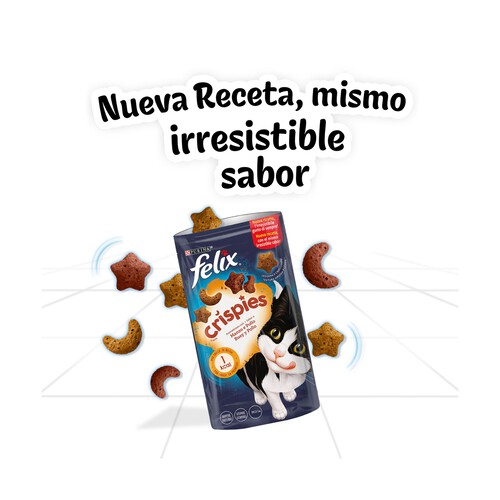 FELIX Snacks para gatos a base de buey y pollo FELIX CRISPIES 45 g.