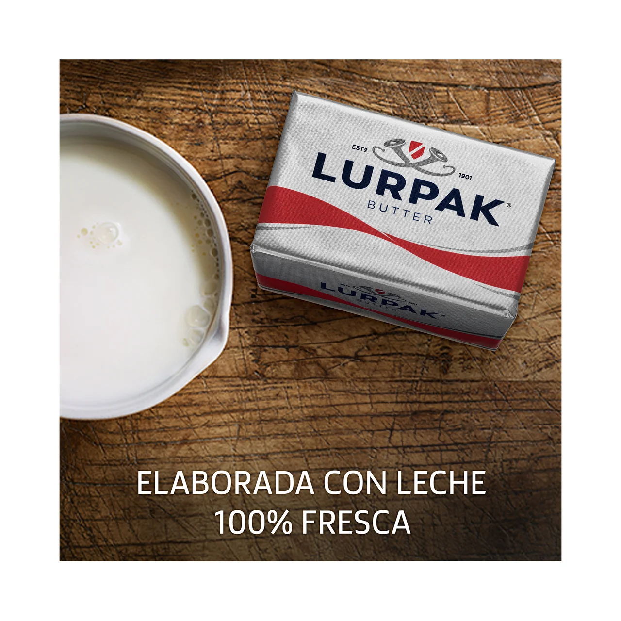 Pastilla de mantequilla danesa sin sal 200 g.