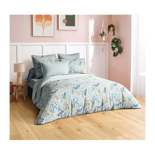Funda nórdica 150cm 100% algodón, diseño Brumes Vegetales Tank 1 Home Sweet Home. ACTUEL