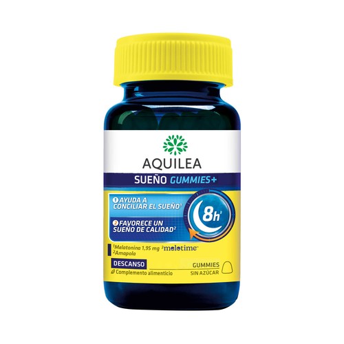 AQUILEA Sueño gummies+ Complemento alimenticio con melatonina y amapola 30 uds.