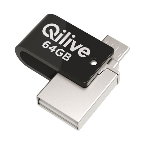 Memoria usb 64GB QILIVE, conexión 2.0.