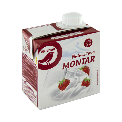 AUCHAN Nata líquida (35% materia grasa) para montar 500 ml. Producto Alcampo