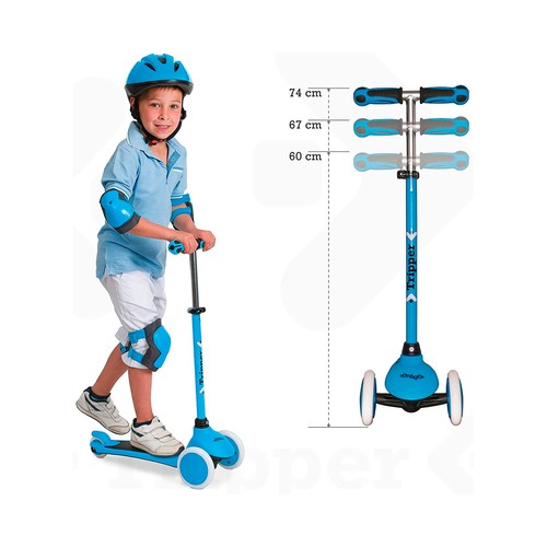 Patinete 3 Ruedas Azul Tripper On&Go +3 Años, MONDO