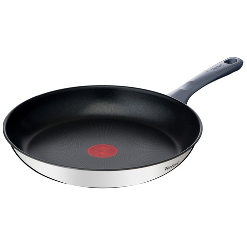 Sartén de 28 centímetros antiadherente de acero inoxidable, apta para inducción, Daily Cook Titanium, TEFAL.