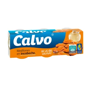 CALVO Mejillones en escabeche l3 uds. 40 g.