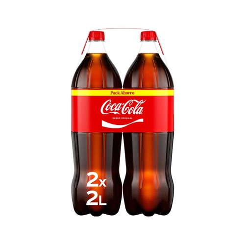 COCA COLA Original Refresco de cola pack 2 botellas 2 l.