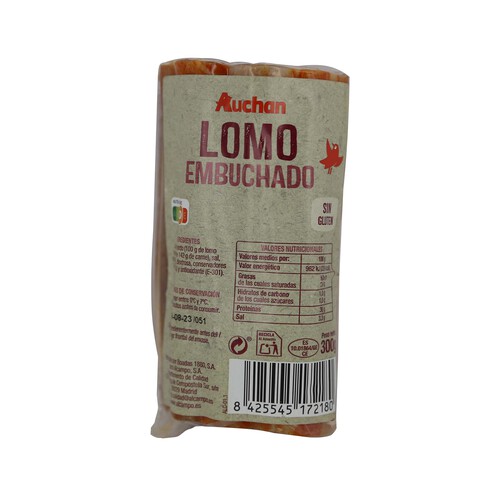AUCHAN Lomo embuchado en tacos 300 g. Producto Alcampo