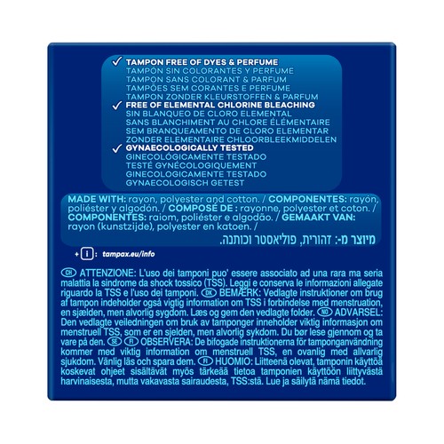 TAMPAX Tampón regular con aplicador TAMPAX Compak 38 uds.