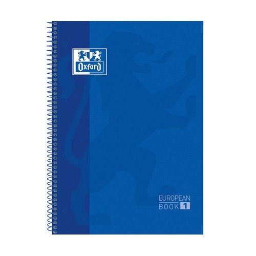 Cuaderno tamaño A4, 80 hojas con cuadrículas de 5 x 5, tapa extradura, color azul, ALCAMPO.