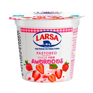 Yogur natural con trozos de fresas 125 g.