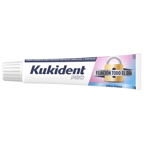 KUKIDENT Pro Crema adhesiva para prótesis dental sabor menta fresca 70 g.