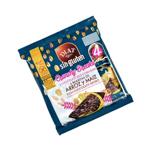 DIAT RADISSON Barritas de arroz y maíz con chocolate negro, sin gluten 4 x 17 g.