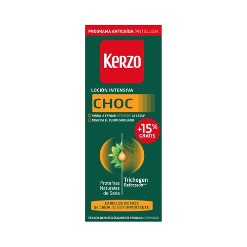 KERZO Choc Loción intensiva anti-caída para cabellos con caída importante 150 ml.