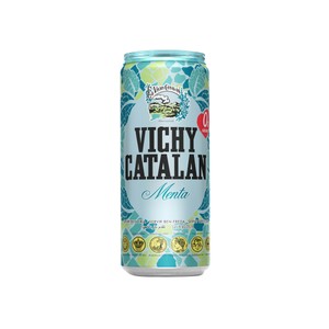 Imagen de VICHY CATALAN Agua mineral con gas y sabor a menta lata de 33 cl.