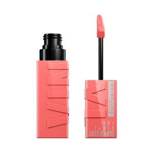MAYBELLINE Superstay vinyl ink tono 100 Charmed  Lápiz de labios en tinta líquida con acabado efecto vinilo.