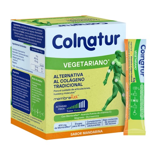 COLNATUR Vegetariano Cólageno vegetal con sabor a mandarina 30 uds.