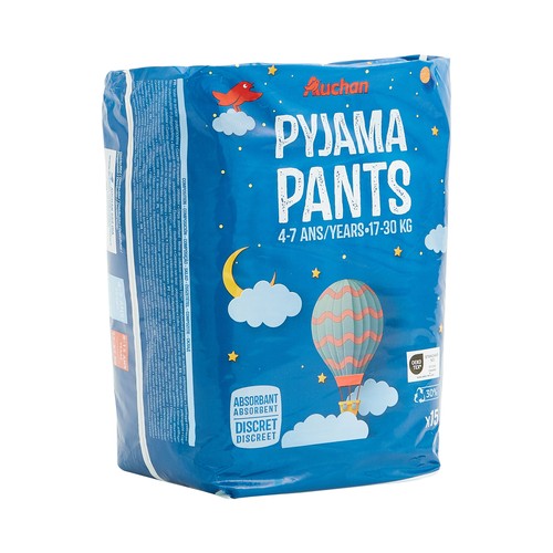 PRODUCTO ALCAMPO Pañales de noche talla 7 unisex (17-30 kg) 15 uds.