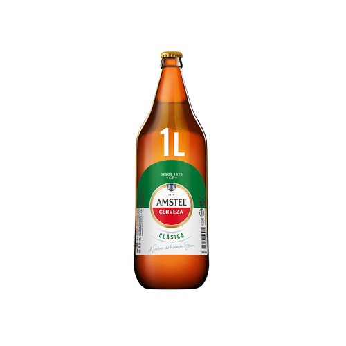 AMSTEL CLÁSICA Cerveza Botella de 1 Litro