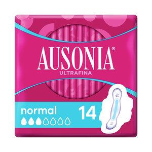 AUSONIA Compresas ultrafinas normal con alas AUSONIA 14 uds.