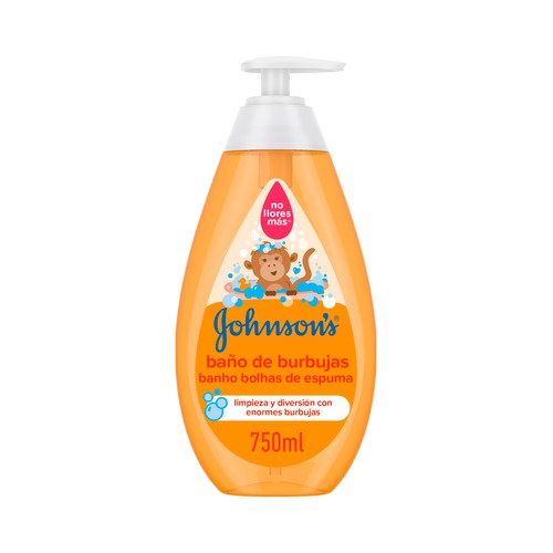 JOHNSON"S Baño de burbujas suave, con fórmula "No llores más" JOHNSON´S 750 ml.