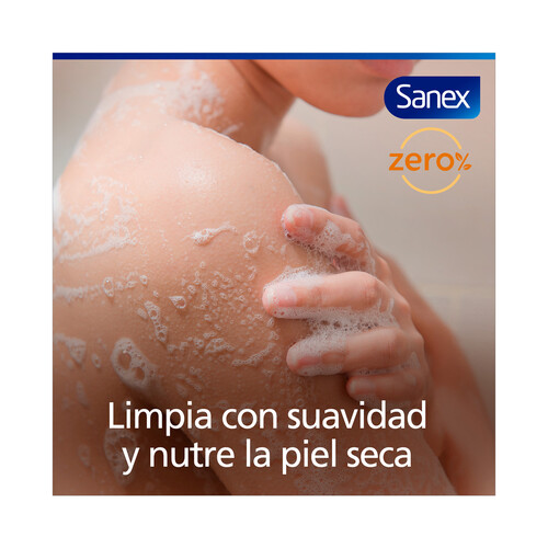 SANEX Gel nutritivo para ducha o baño, para piel seca SANEX Zero% 600 ml.