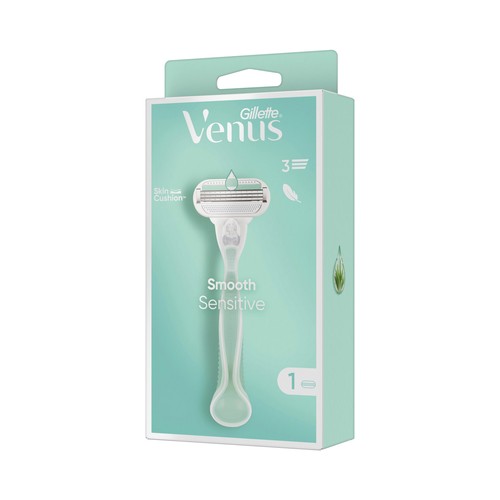 VENUS Maquinilla para deplicación femenina, con cabezal de 3 hojas VENUS Smooth sensitive de Gillette.