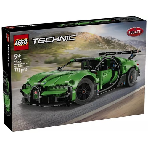 LEGO Technic 42241 Hipercoche Bugatti Chiron Pur Sport, color verde